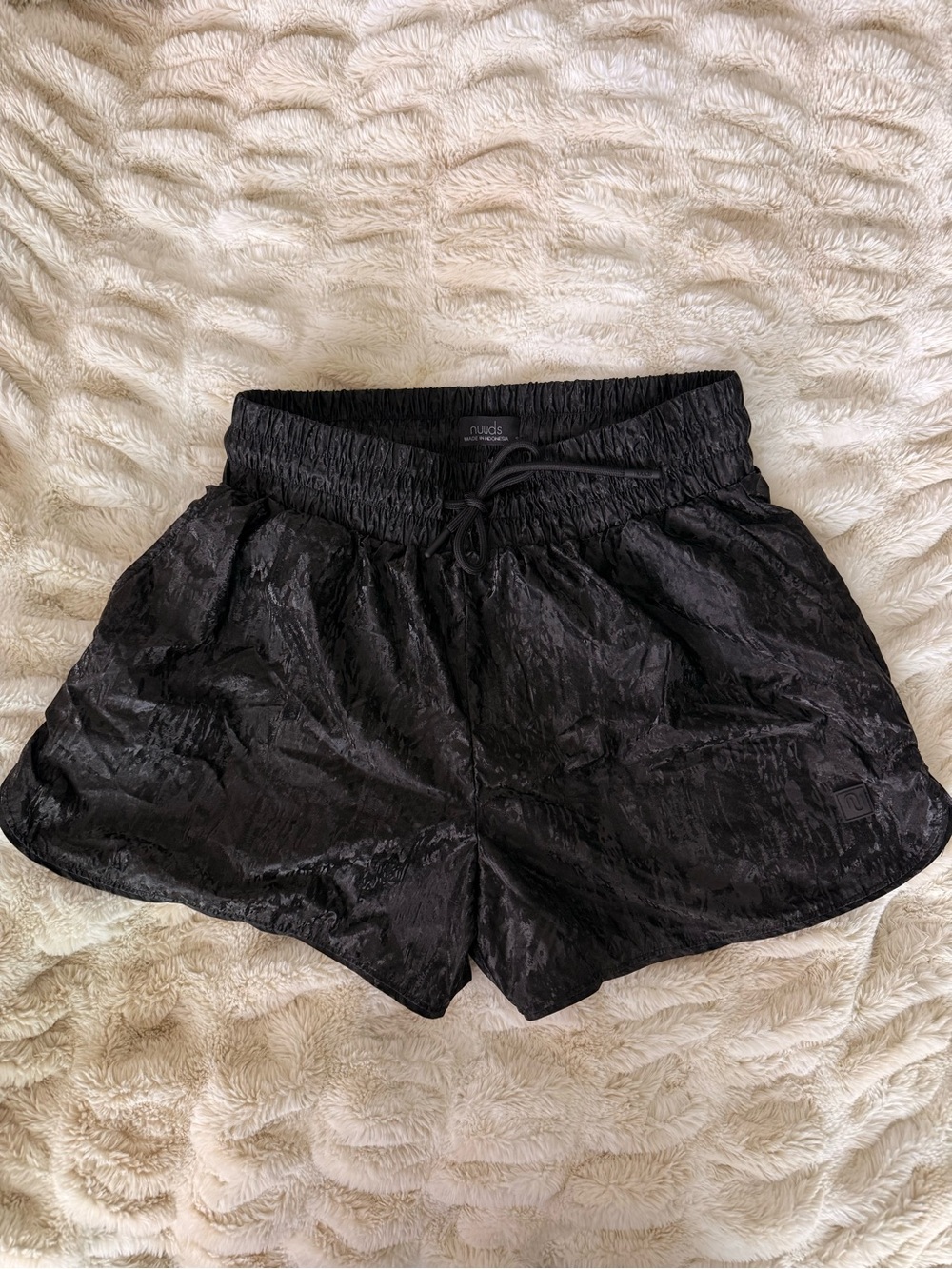 NUUDS Retro Black Workout Shorts